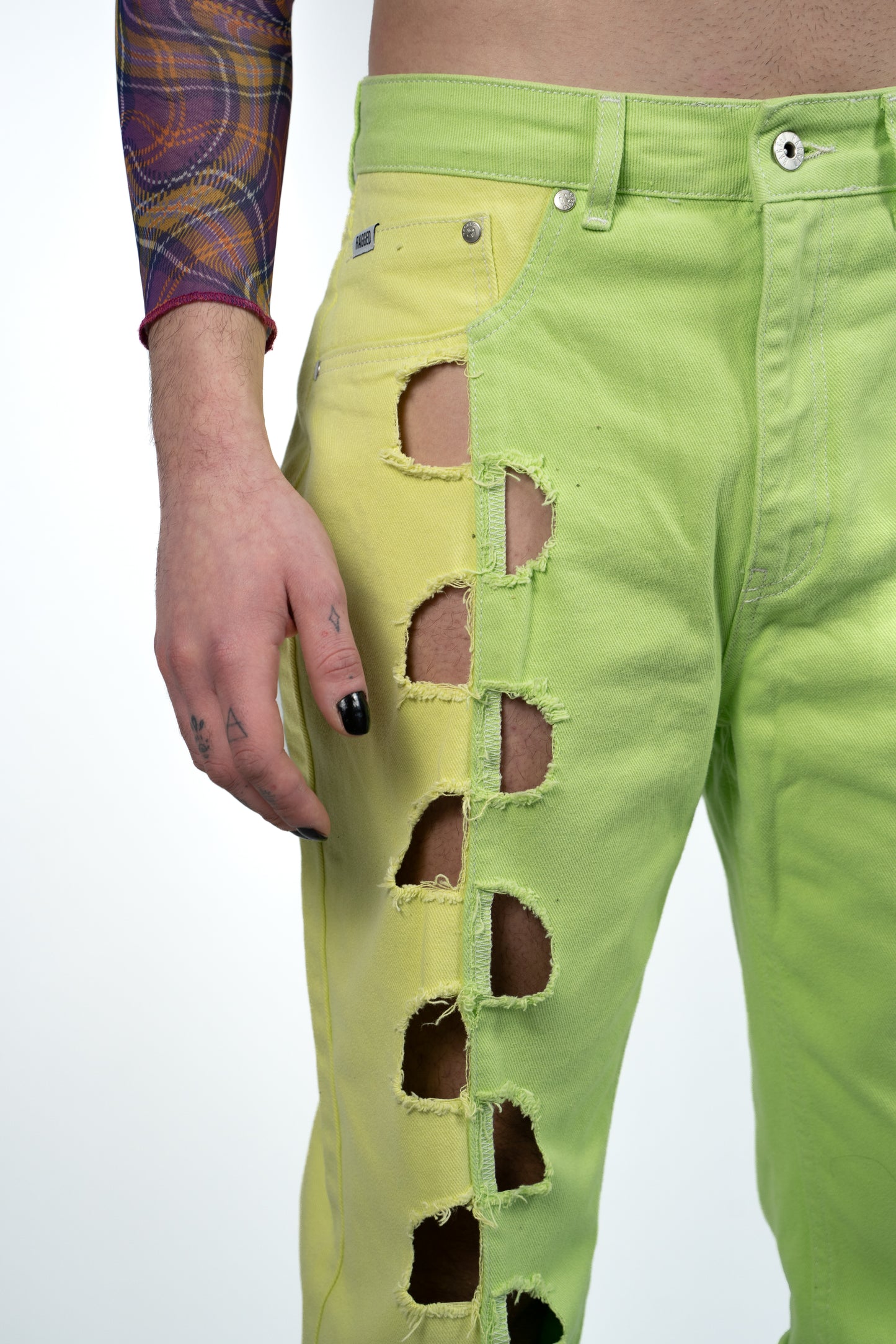Duotone Cut-Out Jeans