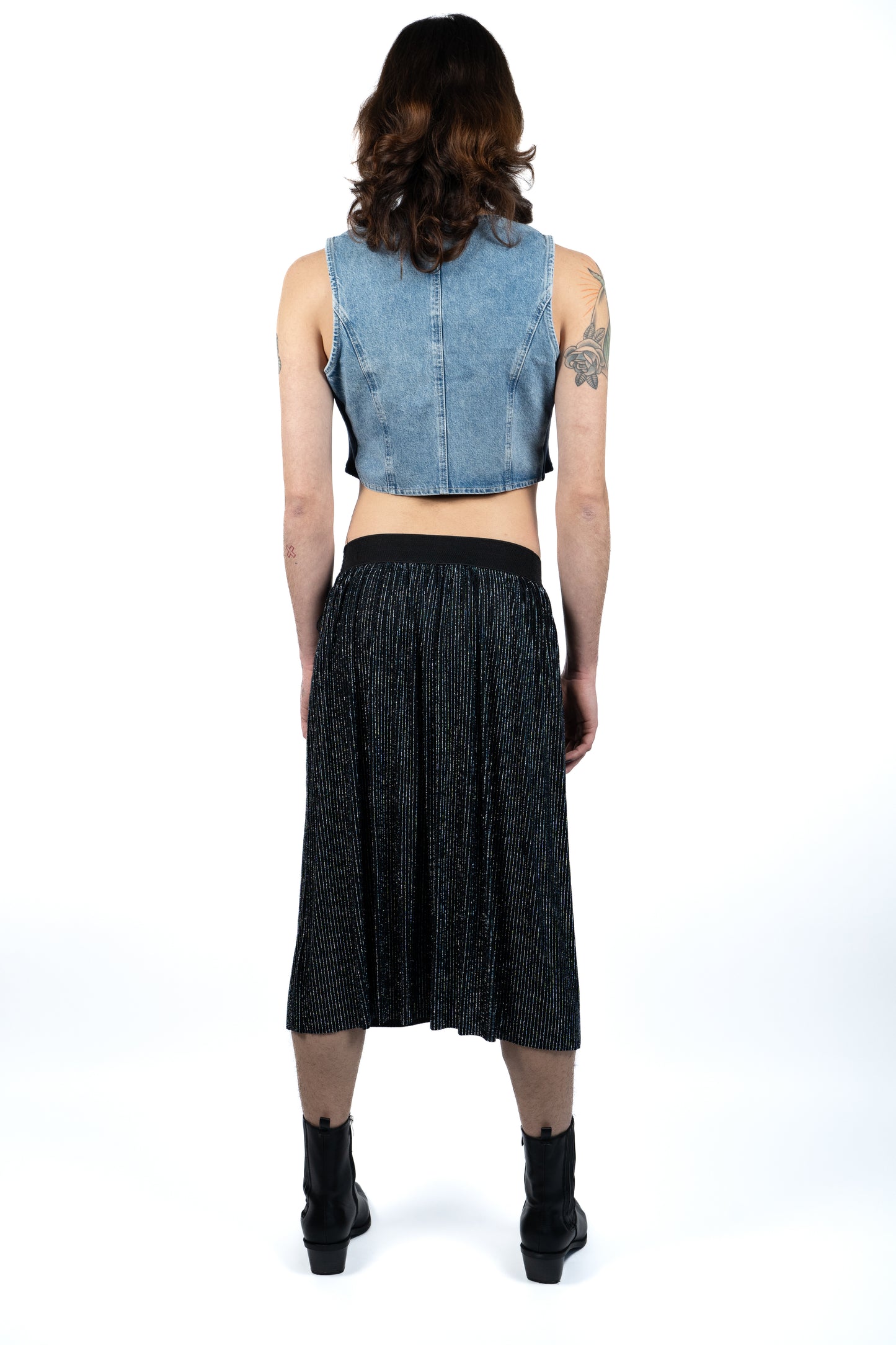 Ribbed Denim Vest