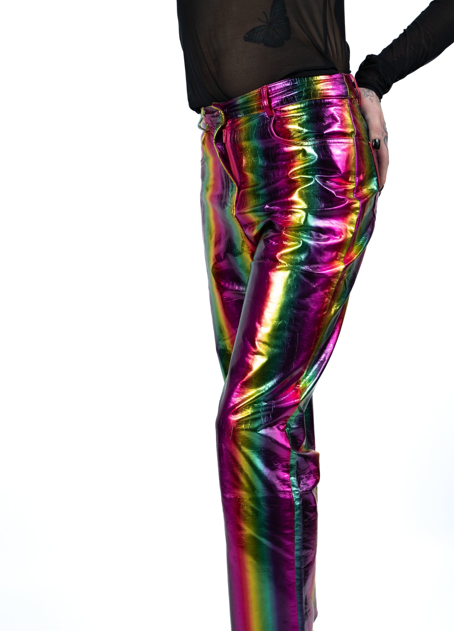 Metallic Rainbow Pants