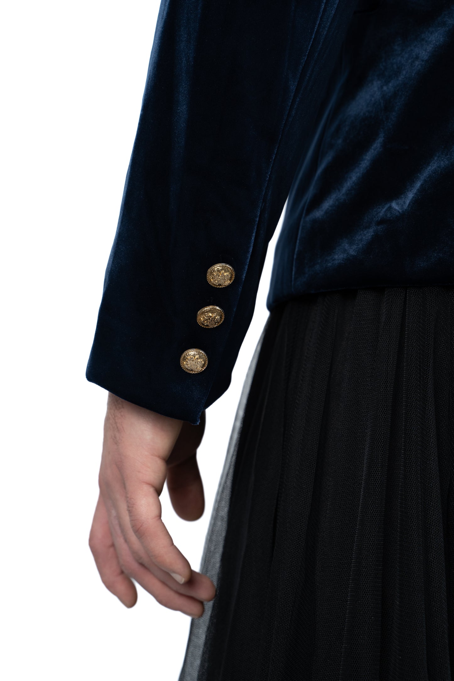 Velour Blazer Navy