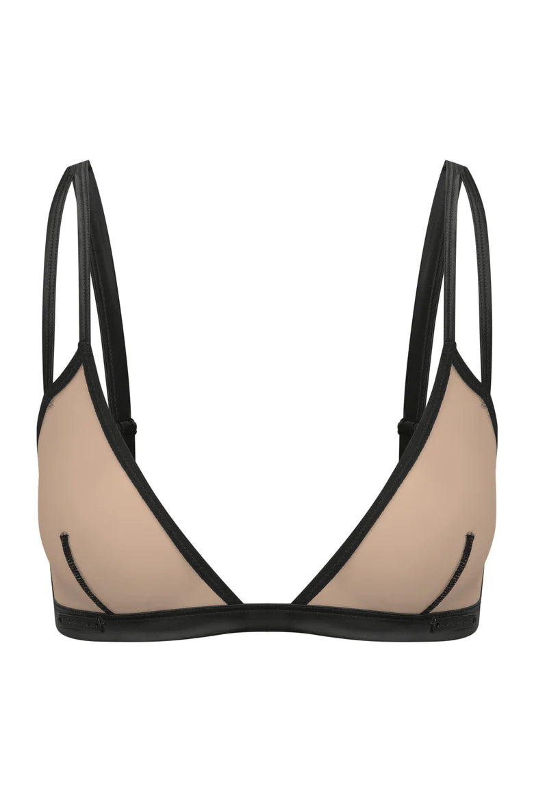 Depp Dark Double Strap Bra Top DearMx.com