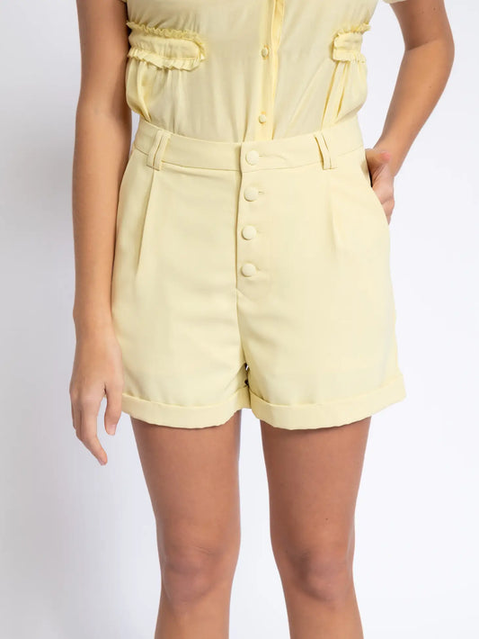 Yellow Cream Shorts DearMx.com