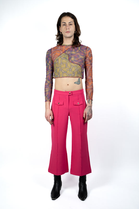 Fuschia Flare Pants