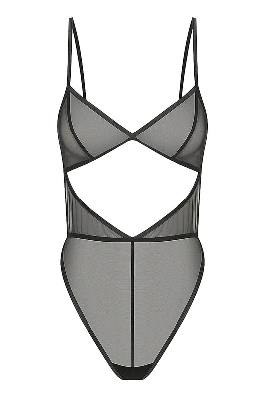 Lexi Black Cut-Out Bodysuit DearMx.com